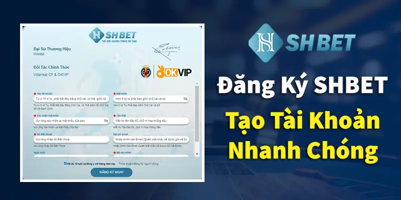 Hướng dẫn đăng ký và tạo tài khoản tại SHBET